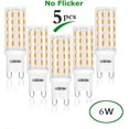 thumbnail image 1 of LEDGLE 6W G9 LED Light Bulbs Non-dimmable 2800K Warm White Light No Flicker 60W Traditional Bulb Equivalent 5 Pcs, 1 of 7