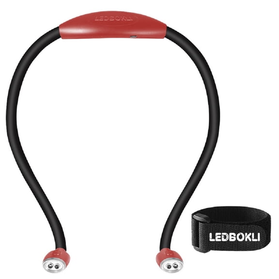 LEDGLE Neck Book Lights Neck Light LED Hug Light Reading Lamp Rechargeable 6 Level Brightness White Light