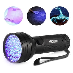 LEDGLE UV Flashlight Black Light UV Flash Lights, 51 LED Blacklight Pet Urine Detector For Dog/Cat Urine, Bed Bug, (Batteries Not Included)