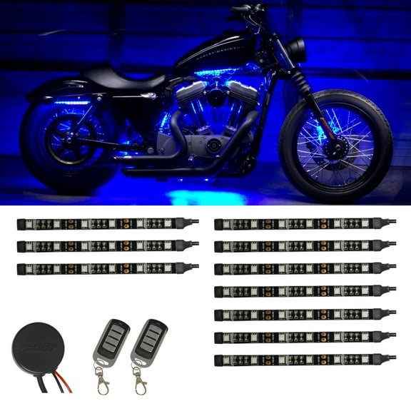 LEDGlow 10pc Advanced Blue SMD LED Mini Motorcycle Light Kit