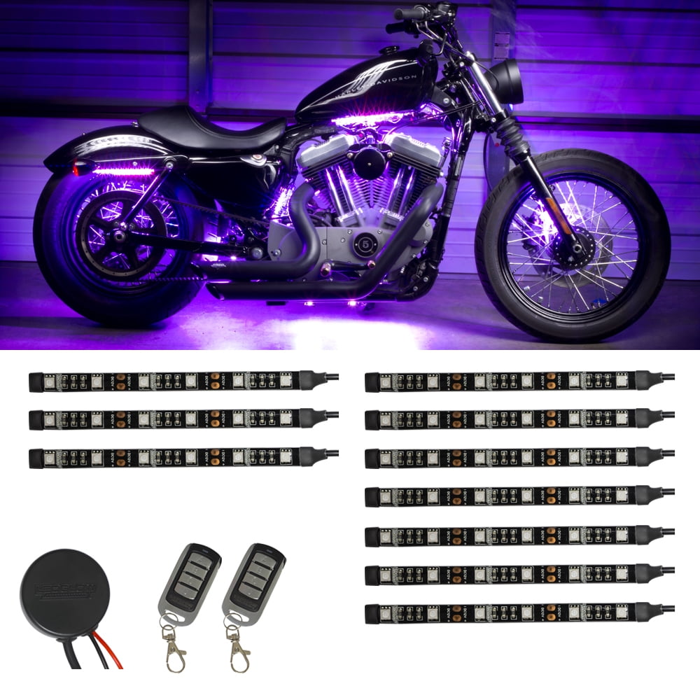 LEDGlow 10pc Advanced Purple SMD LED Mini Motorcycle Light Kit