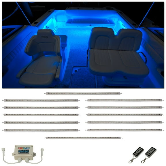 LEDGlow 12pc Million Color LED Boat Deck & Cabin Lighting Kit