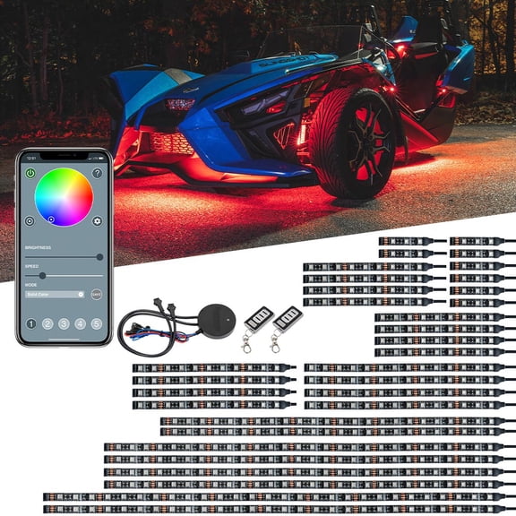 LEDGlow 32pc Advanced Million Color Slingshot Lighting Kit with Smartphone Control