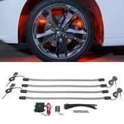 LEDGlow 4pc Orange LED Wheel Well Lighting Kit