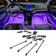 LEDGlow 4pc Purple LED Interior Underdash Lighting Kit