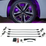 LEDGlow 4pc Purple LED Wheel Well Lighting Kit