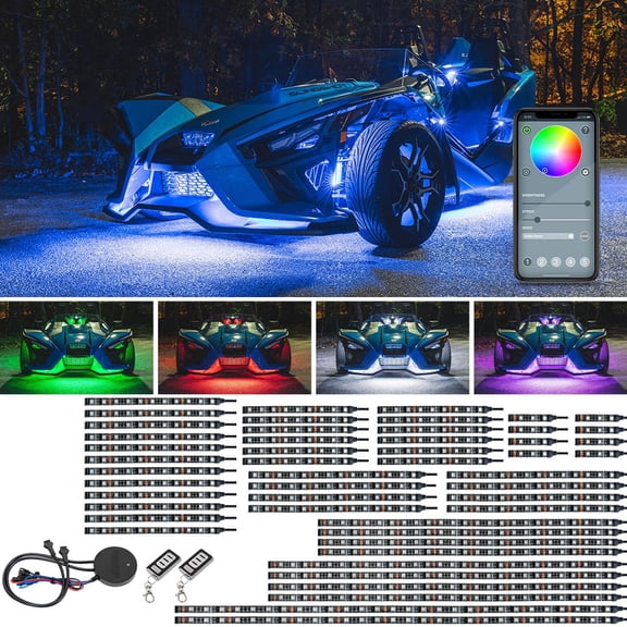 LEDGlow 50pc Advanced Million Color Slingshot Lighting Kit with Smartphone Control