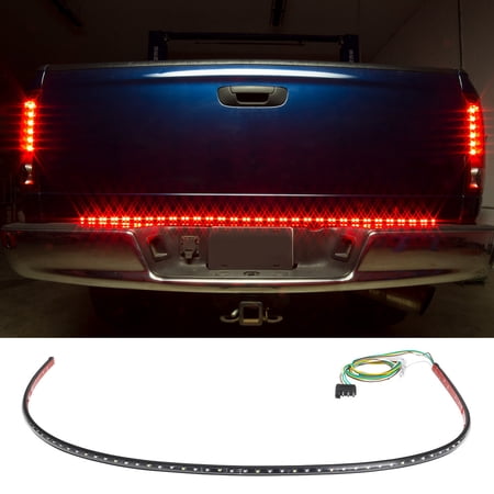 LEDGlow 60 Inch Red TailFlex Truck Tailgate LED Light Bar with White Reverse Lights