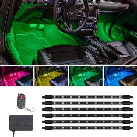 LEDGlow 6pc Expandable Million Color Pro SMD Interior Underdash Lighting Kit