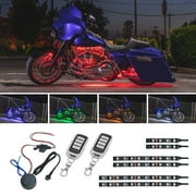 LEDGlow 6pc Multi-Color Motorcycle Underglow Light Kit Flexible LED Light Strips