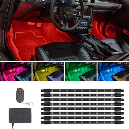 LEDGlow 8pc Expandable Million Color Pro SMD Interior Underdash Lighting Kit