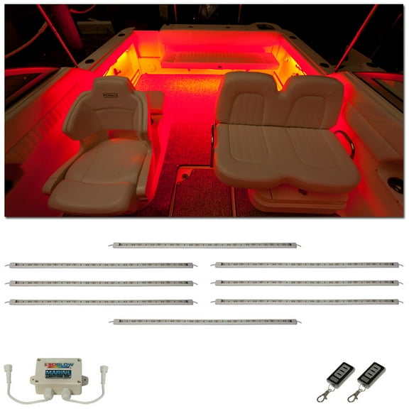 LEDGlow 8pc Million Color LED Boat Deck & Cabin Lighting Kit