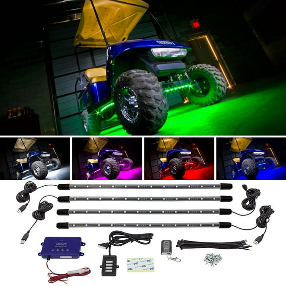 LEDGlow Million Color LED Golf Cart Underbody Underglow Light Kit