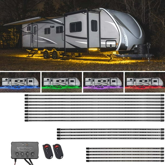 LEDGlow Million Color Slimline 40ft-45ft RV Camper Underbody Lighting Kit