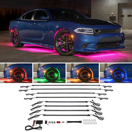 LEDGlow Million Color Slimline Car Underbody Lighting Kit & Wheel Well Combo