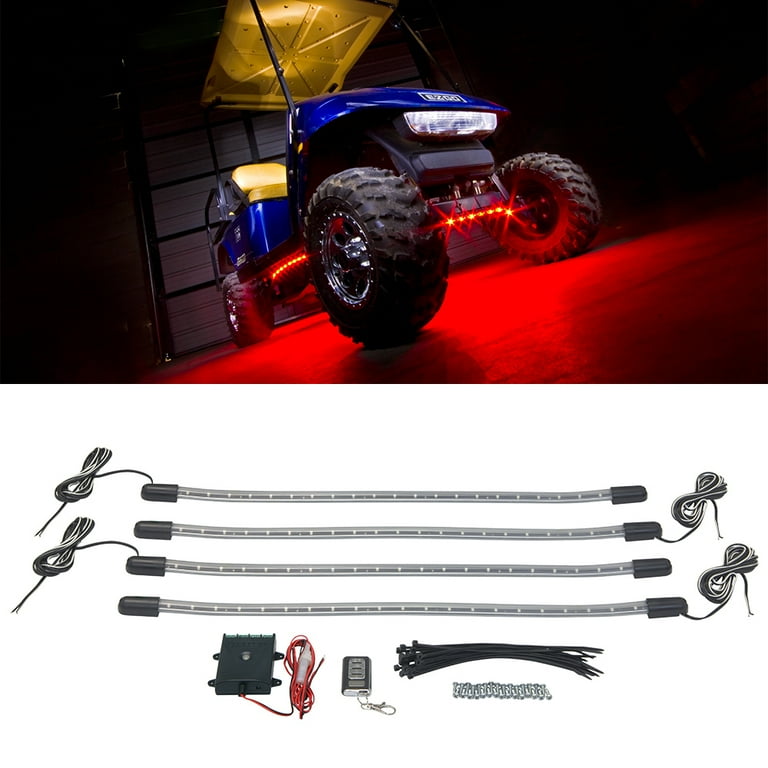 LEDGlow Red LED Golf Cart Underbody Underglow Light Kit 