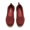 thumbnail image 1 of LEDINEY Women's Flats Slip-on Shoes Comfortable Walking Shoes Flats for Women Dressy Ballet Shoes (US 11, Red), 1 of 8