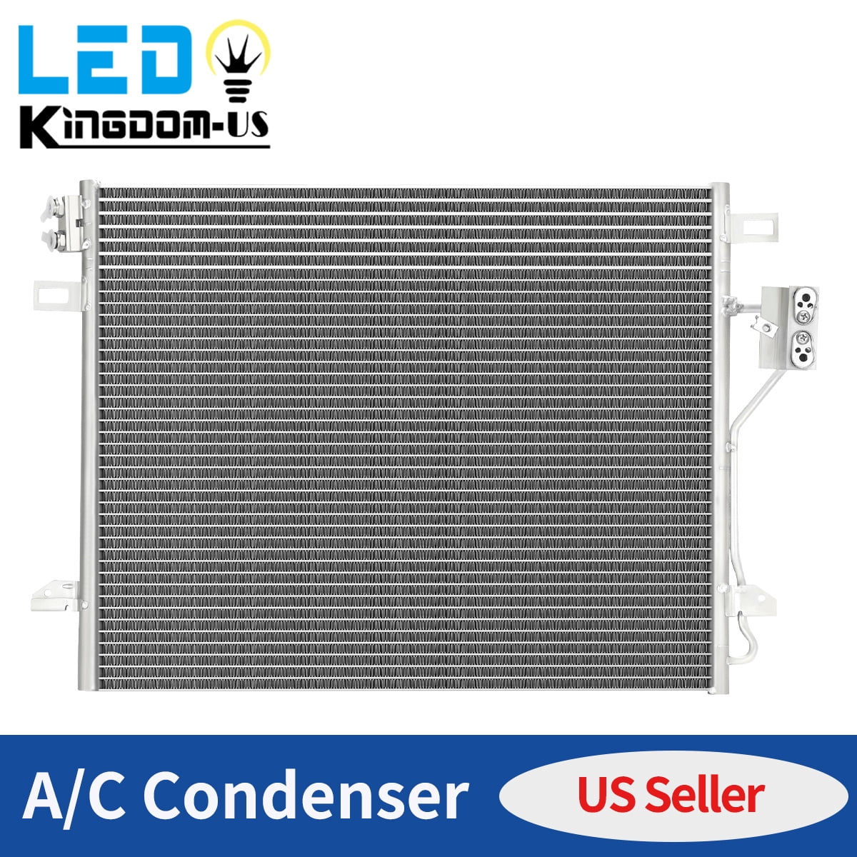 LEDKINGDOMUS AC Condenser for 2008-16 Chrysler Town & Country V6 3.6/3.8/4.0L 2008 Voyager V6 3.3L 2008-20 Dodge Grand Caravan OE#4677782AA/AC 7B0317019/A High-Grade Aluminum Leak Tested 2.94MPa