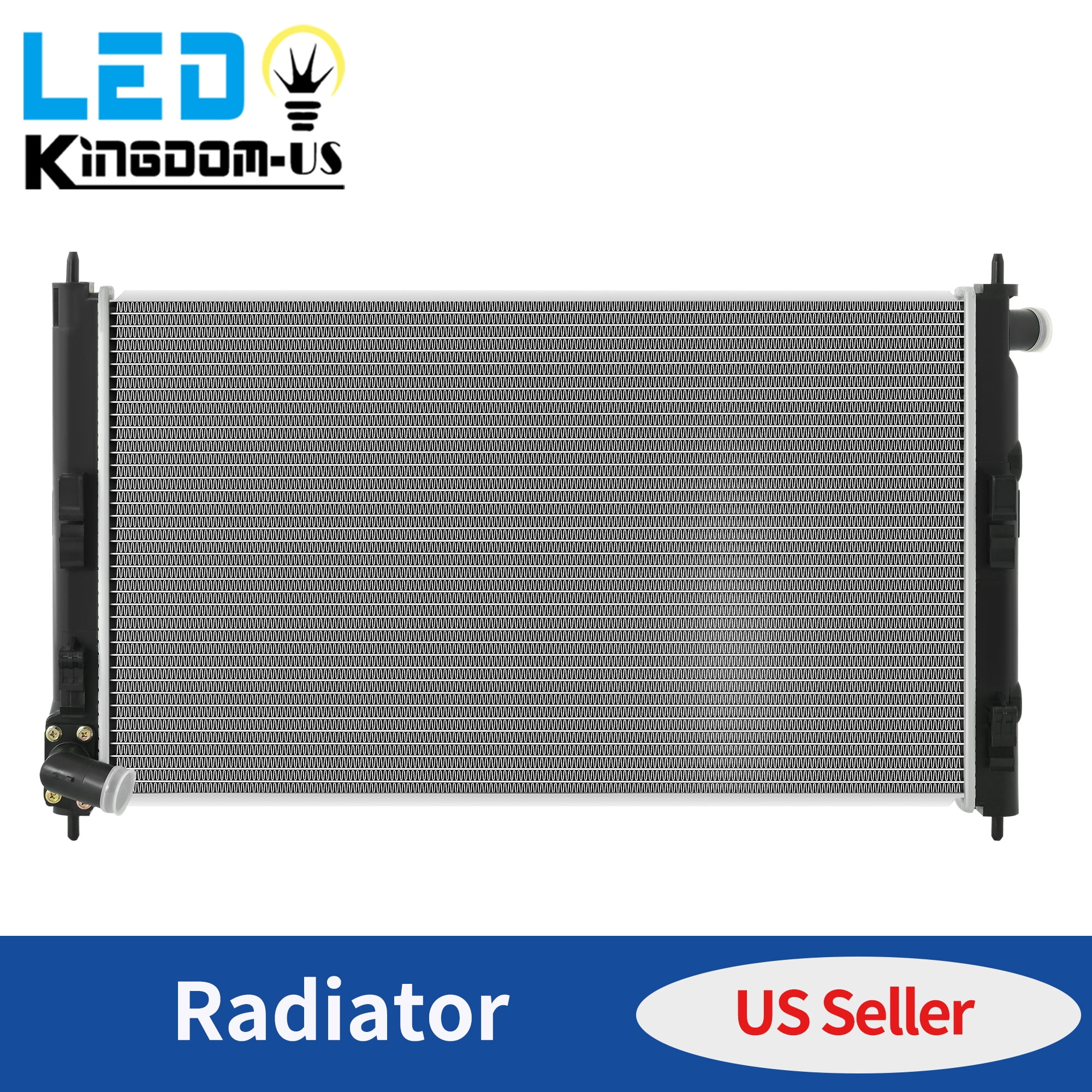 LEDKINGDOMUS Aluminum Radiator for Mitsubishi Lancer 2008 2009 2010 2011 2012 2013 2014 Outlander 2010 2011 2012 2013, Compatible with 2.0L 2.4L 3.0L V6 Engines, Direct Fit