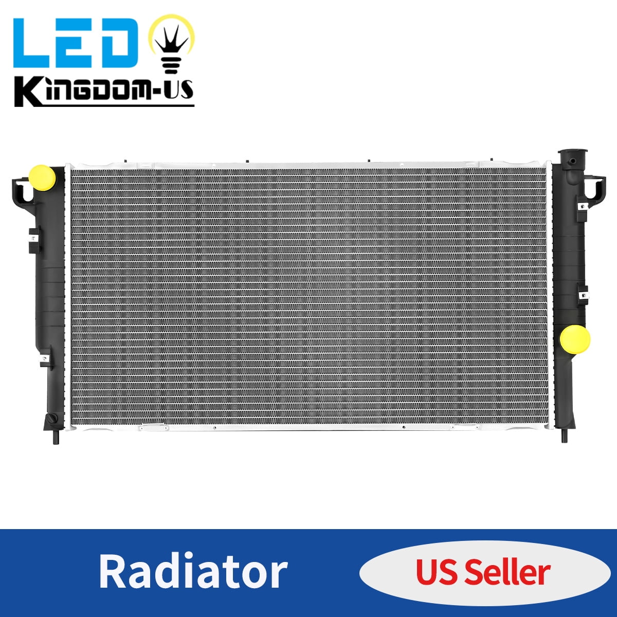 LEDKINGDOMUS Aluminum Radiator for 1994-2000 2002 Dodge Ram 2500 Ram 3500 5.9L L6 Diesel OEM Replacement (No Cap Included)
