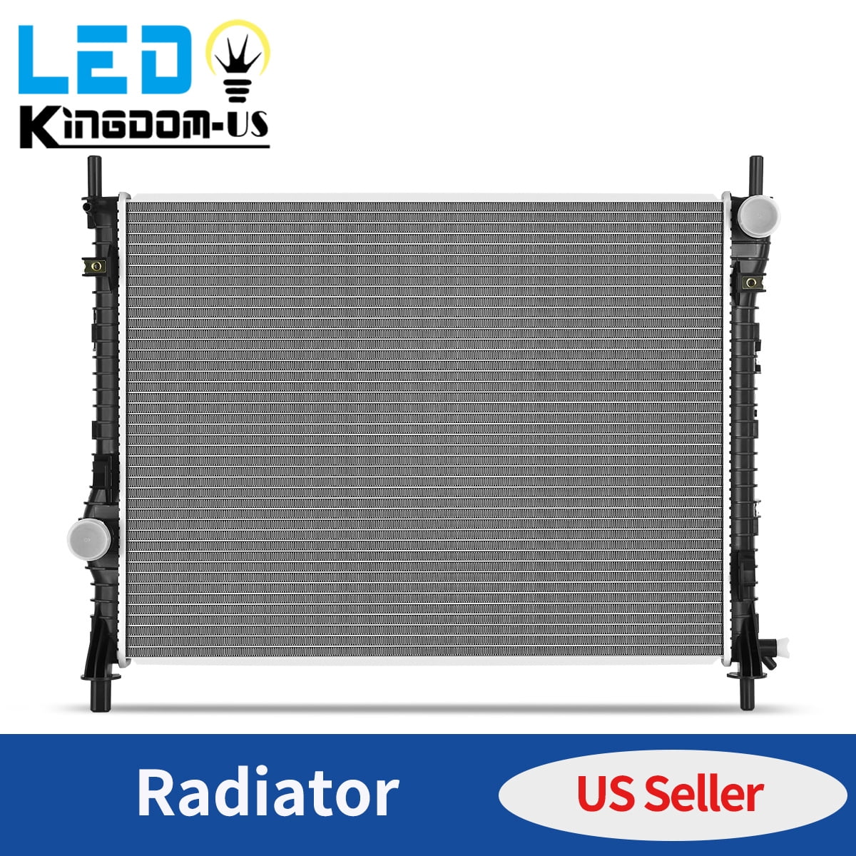 LEDKINGDOMUS Aluminum Radiator for 2015-2022 Ford Mustang V6 3.7L V8 5.0L 2.5L, Replaces CU13486