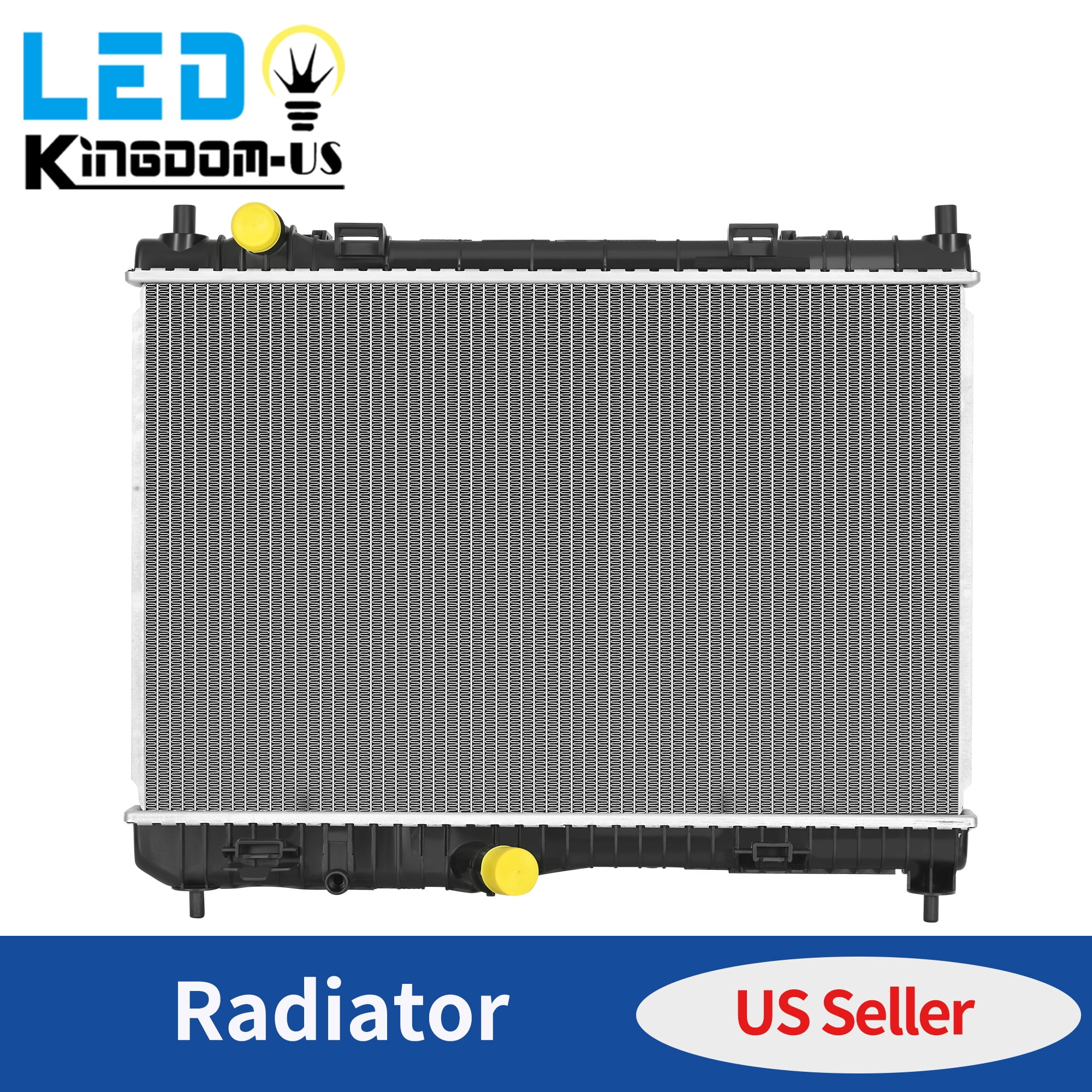 LEDKINGDOMUS Direct Fit Aluminum Radiator for 2003-2007 Ford Courier 1.6L L4 & 2005-2016/2019 Fiesta 1.6L L4 Replaces AE8Z8005B CU13201