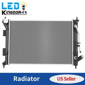 LEDKINGDOMUS Direct Fit Aluminum Radiator for 2011-2015 Hyundai Elantra L4 1.8L/2.0L & 2012-2013 Kia Soul L4 2.0L, OEM Replacement with Brass Cooler