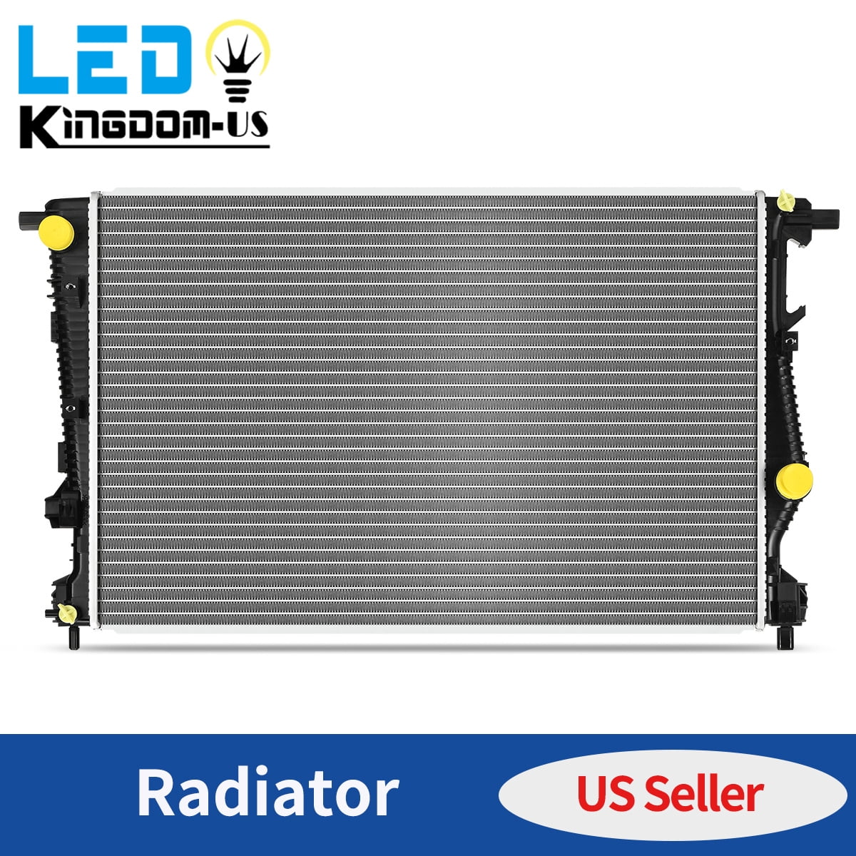LEDKINGDOMUS Direct Fit Radiator for 2014-2018 Jeep Cherokee 2015-2017 Chrysler 200 2.4L L4 3.6L V6 – Replace OEM 68197299AA 68197299AB CH3010363