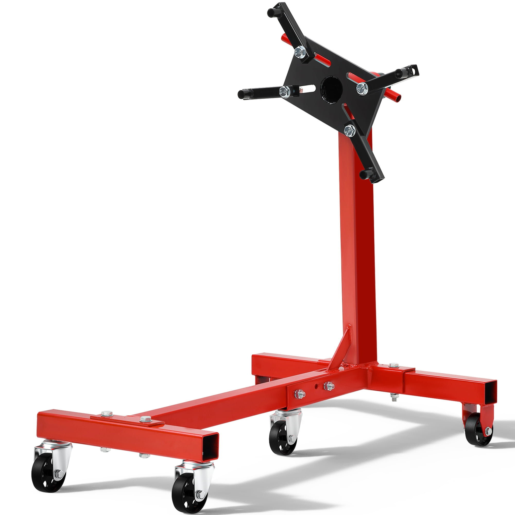 XtremepowerUS 2000 LBS Capacity Folding Engine Stand – 360° Rotating Head, Heavy-Duty Steel, Mobile Dolly For Rebuilds