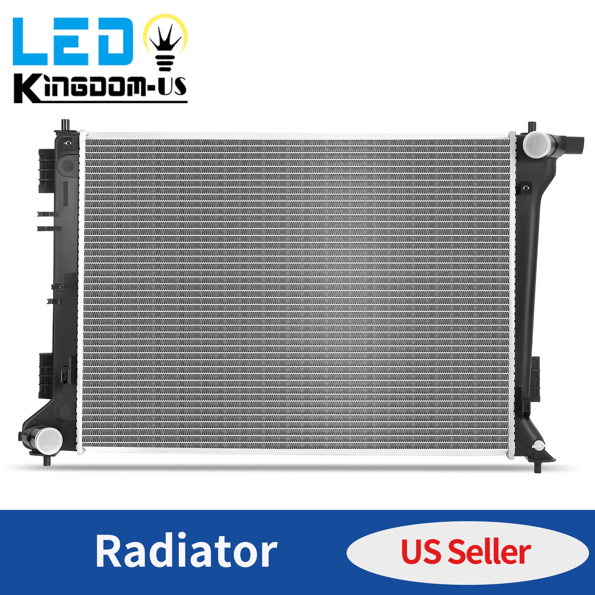 LEDKINGDOMUS Exact Fit Radiator for 2016-2021 Hyundai Tucson 2017-2022 Kia Sportage 2.0L 2.4L, Aluminum Core Leak-Tested Design, OE Standard 25310D3500 HY3010212