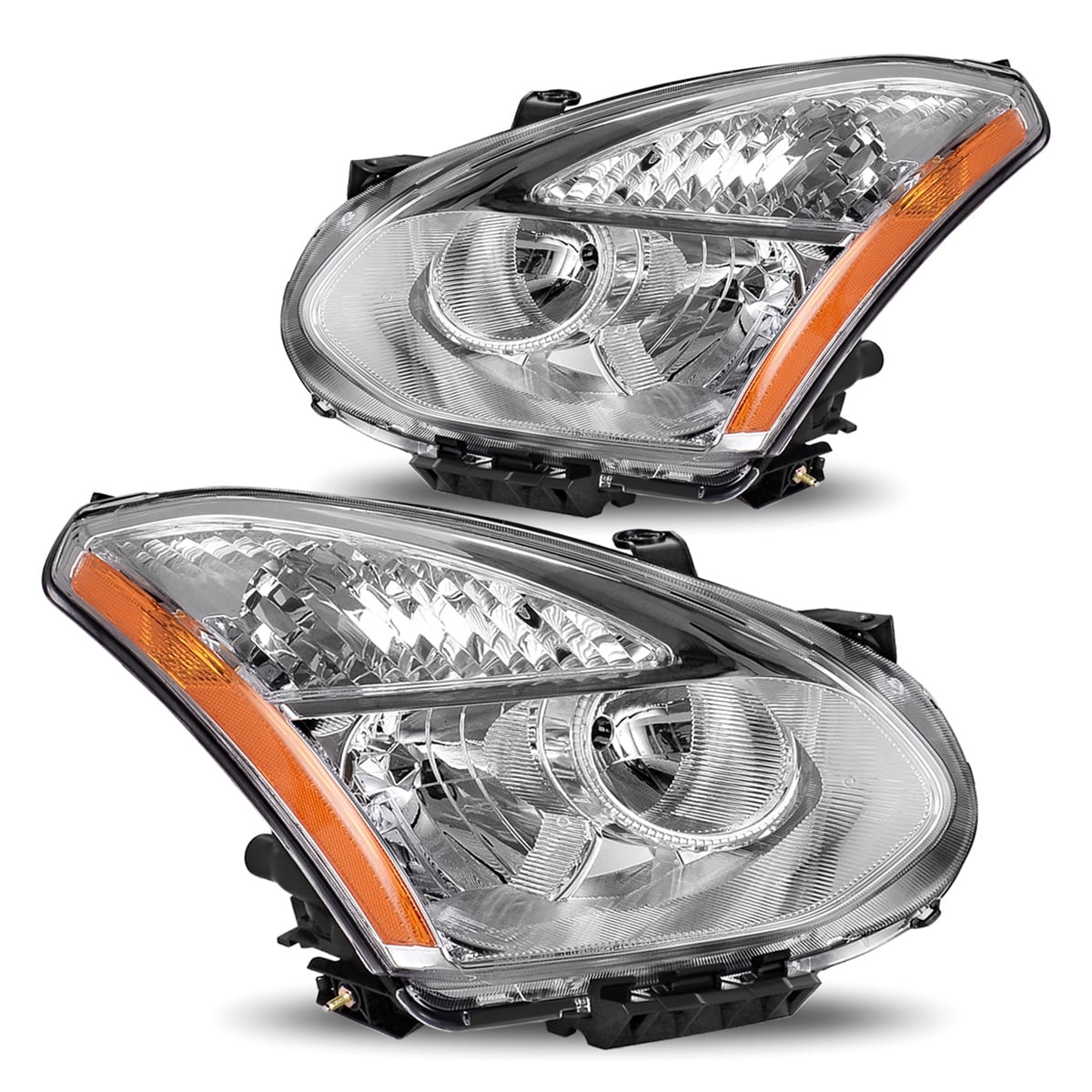 RVNI Halogen Type Factory Headlights For 2008-2013 Nissan Rogue Headlamps Left+Right