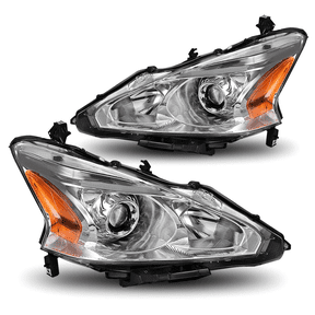 RVNI Headlights Assembly for 2013-2015 Nissan Altima Sedan Chrome Housing Headlamps
