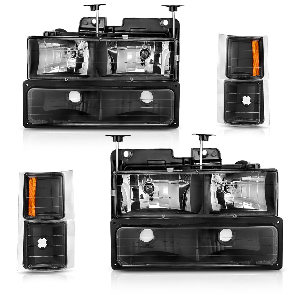 RVNI Headlights + Corner + Bumper for 94-98 Chevy Silverado C10 C/K Tahoe Suburban