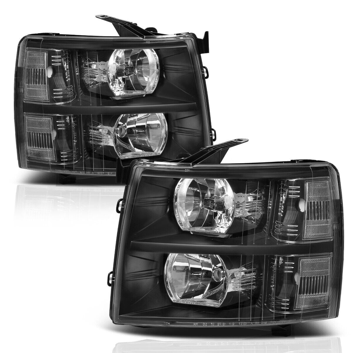 LEDKINGDOMUS Headlights For 20072014 Chevy Silverado 1500 2500HD