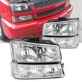 thumbnail image 1 of RVNI Headlights for 2003-2006 Chevy Silverado/Avalanche 1500 2500 3500 Chrome Housing, 1 of 7