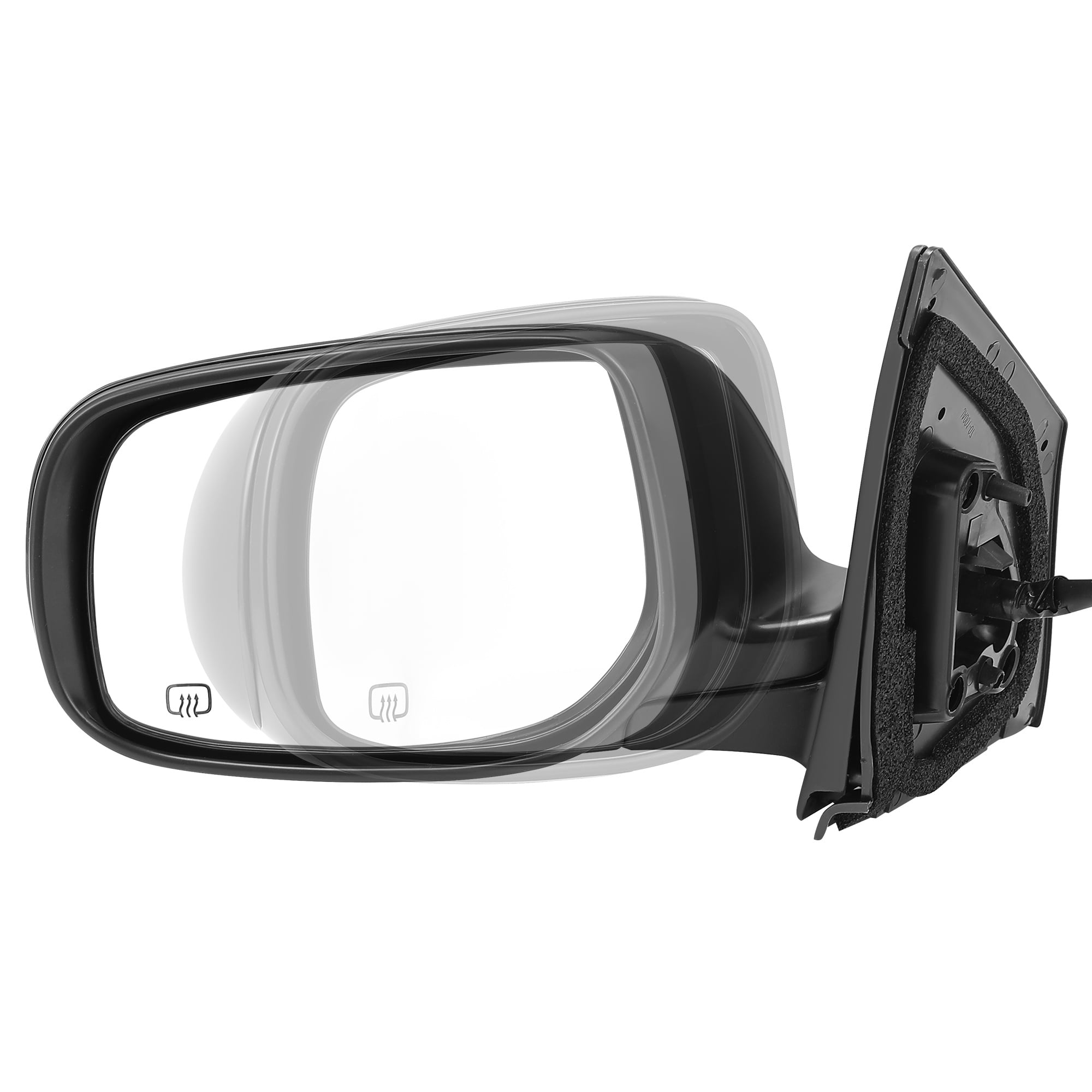 LEDKINGDOMUS Left Driver Side Power Heated Mirror Compatible with 2009 2010 2011 2012 2013 Toyota Corolla, Manual Folding Black Door Mirror (9.06" x 5.12")