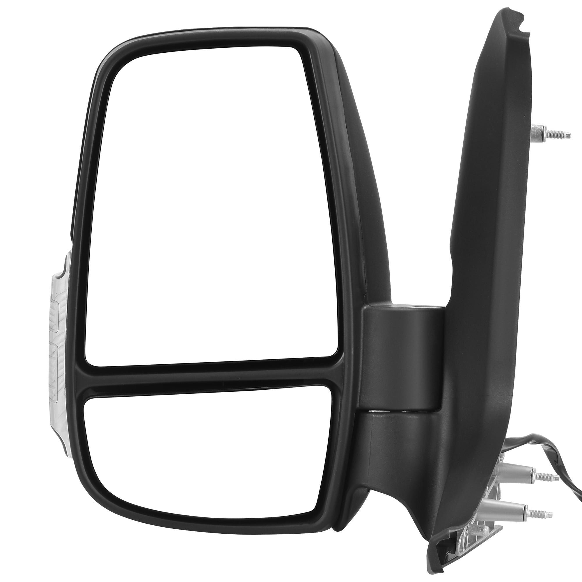 LEDKINGDOMUS Left Driver Side View Mirror Replacement Part Power Heated Power Folding LED Turn Signal For Ford Transit 150 250 350 350 HD 2015 2016 2017 2018 2019 2020 2021 Driver Side