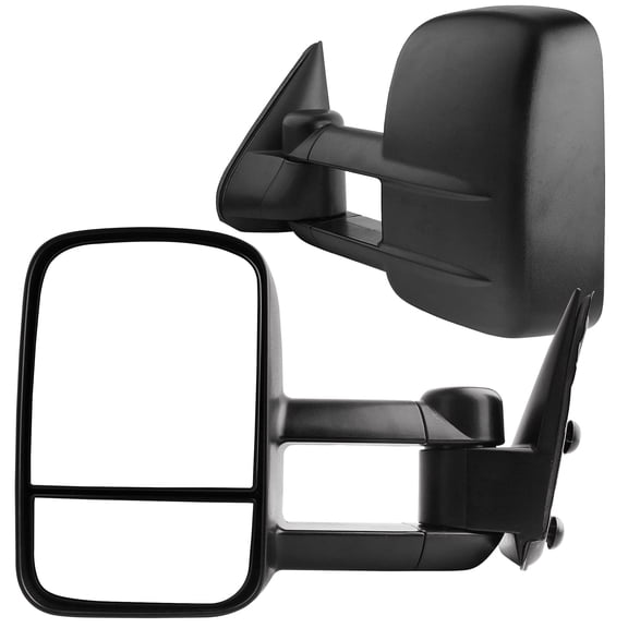 LEDKINGDOMUS Manual Side Towing Mirrors Compatible with 1999-2007 Chevy Silverado GMC Sierra 1500 2500 3500