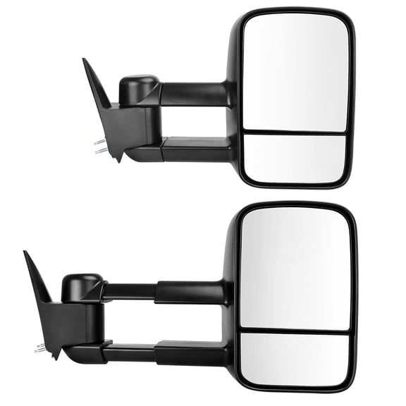 LEDKINGDOMUS Manual Telescoping Trailer Tow Mirrors for 1988-2000 Chevy GMC 1500/2500/3500