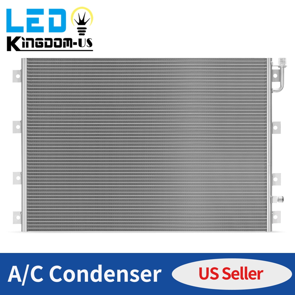 LEDKINGDOMUS Premium AC Condenser for Kenworth 1982-2013 Trucks (C500/K100E/T2000/T270/T300/T400/T600A/T800/W900) Durable Aluminum Core Compatible with Base Models