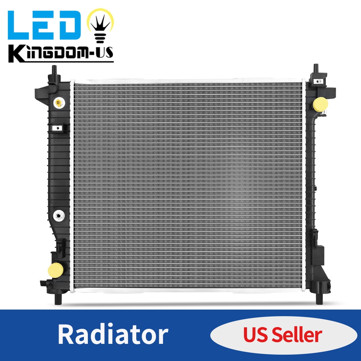 LEDKINGDOMUS Premium Aluminum Radiator for 2010-2016 Cadillac SRX & 2011 Saab 9-4X 3.0L/3.6L V6 – Direct Fit OE Replacement (GM# 20926497, 23428314, 3010549)