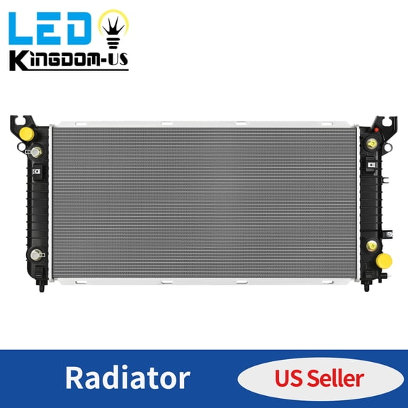 LEDKINGDOMUS Radiator for 2014-2018 Chevrolet Silverado 1500/GMC Sierra 1500 V6 4.3L Replaces OEM 84186716, 23126398, CU13396 High-Density Fins Aluminum Core Leak-Checked (No Cap)