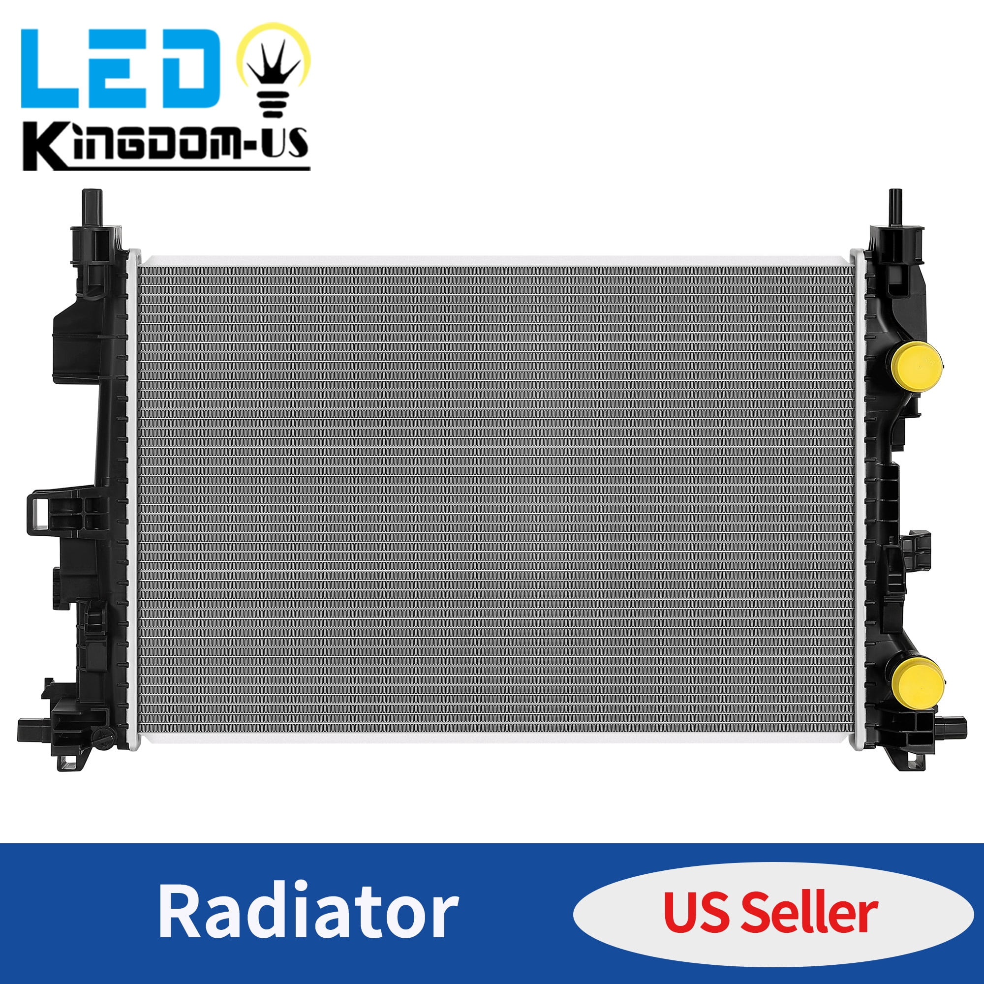 LEDKINGDOMUS Radiator for 2015-2021 Jeep Renegade 2.4L / 2015-2022 Ram ProMaster / 2016-2018 Fiat 500X Direct Fit Replacement CU13533 OEM# 68256135AA 68260449AA High-Cooling Aluminum Core