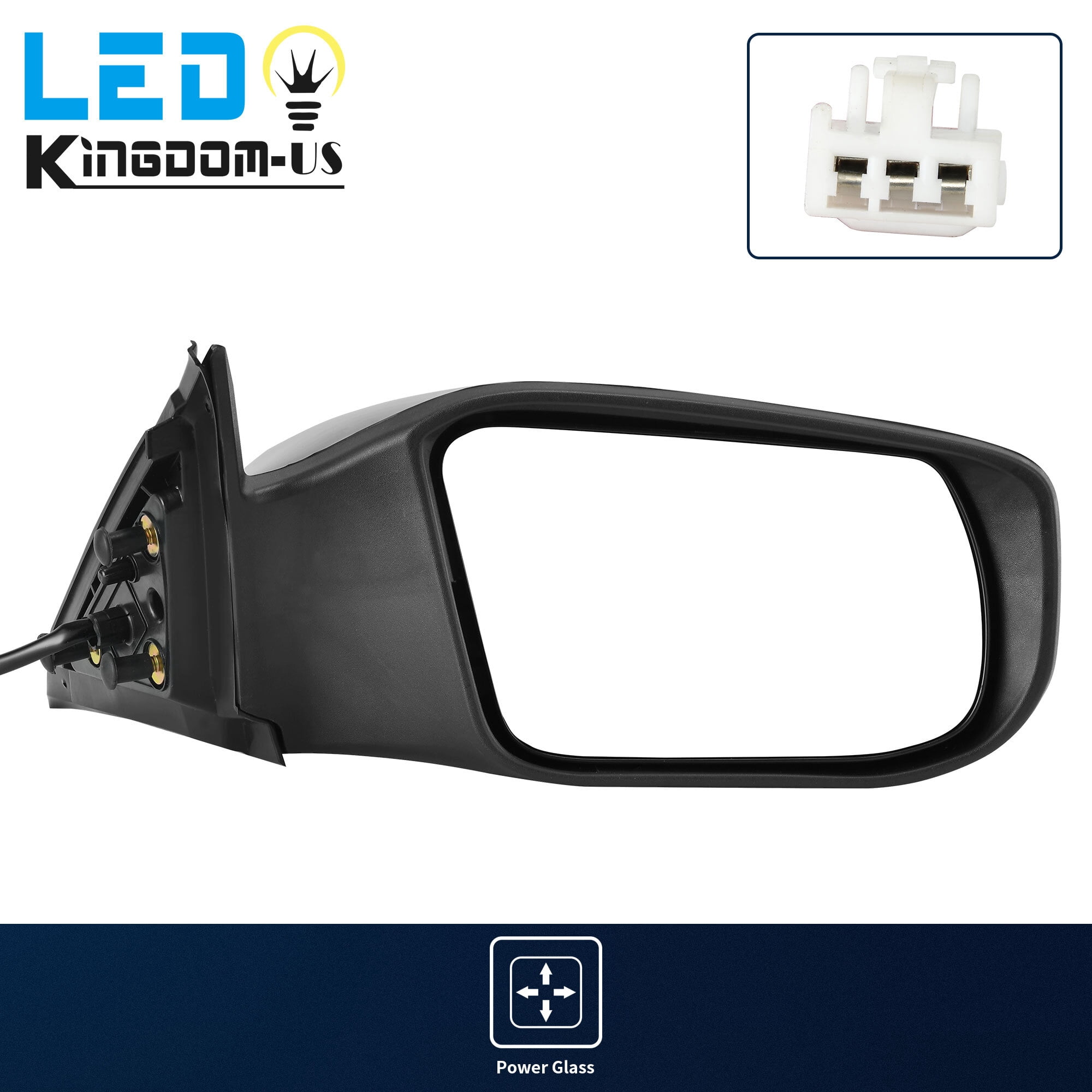 LEDKINGDOMUS Replacement Power Side Mirror Right Passenger for 2014 2015 2016 2017 2018 Nissan Altima & 2013 Altima Sedan Only, OEM Fit Plug Play Install (Professional Recommended)
