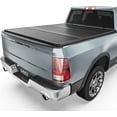 LEDKINGDOMUS Truck Bed Tonneau Cover FRP Hard Folding Fit for Dodge Ram