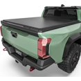 LEDKINGDOMUS Truck Bed Tonneau Cover FRP Hard Folding Fit for Toyota