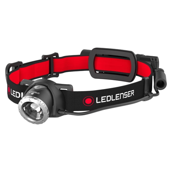 LEDLENSER H8R Powerful Headlamp, High Power LED, 600 Lumens, Black & Red (Box)