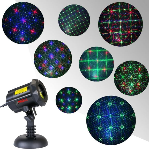 motion 8 patterns in 1 ledmall rgb outdoor garden laser christmas lights with rf remote control and security lock