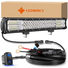 LEDMIRCY 20Inch LED Light Bar with Rocker Switch Wiring Harness Spot Flood Combo Beam Off Road Lights Driving Lights for Trucks Tractor Trailer Pickup Golf Cart SUV ATV UTV 4x4 Van Camper