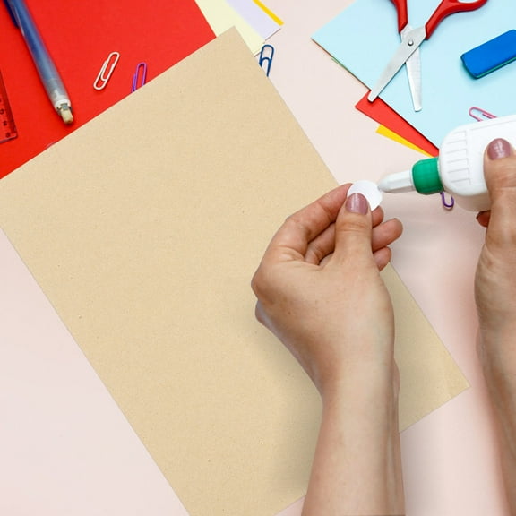 LEDMOMO Khaki Kraft Paper Cardstock Thick Card Stock for Crafting 1Pack